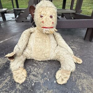 Vintage stuffed animal monkey 1950s 20 inches plush